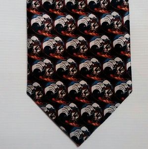 Looney Tunes Taz Surfing Print Men's Neck Tie